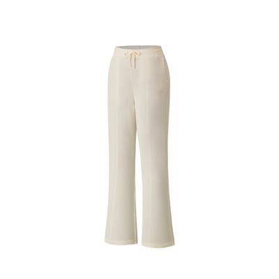 Lifestyle Series Womens Long Pants 2026 Spring Knitted Sports Pants Women Bottoms Ivory-White 962618301-2