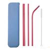 Bar Accessories Reusable Drinking Straw Set With Cleaner Brush Portable Straw Set Stainless Steel Straw With Box