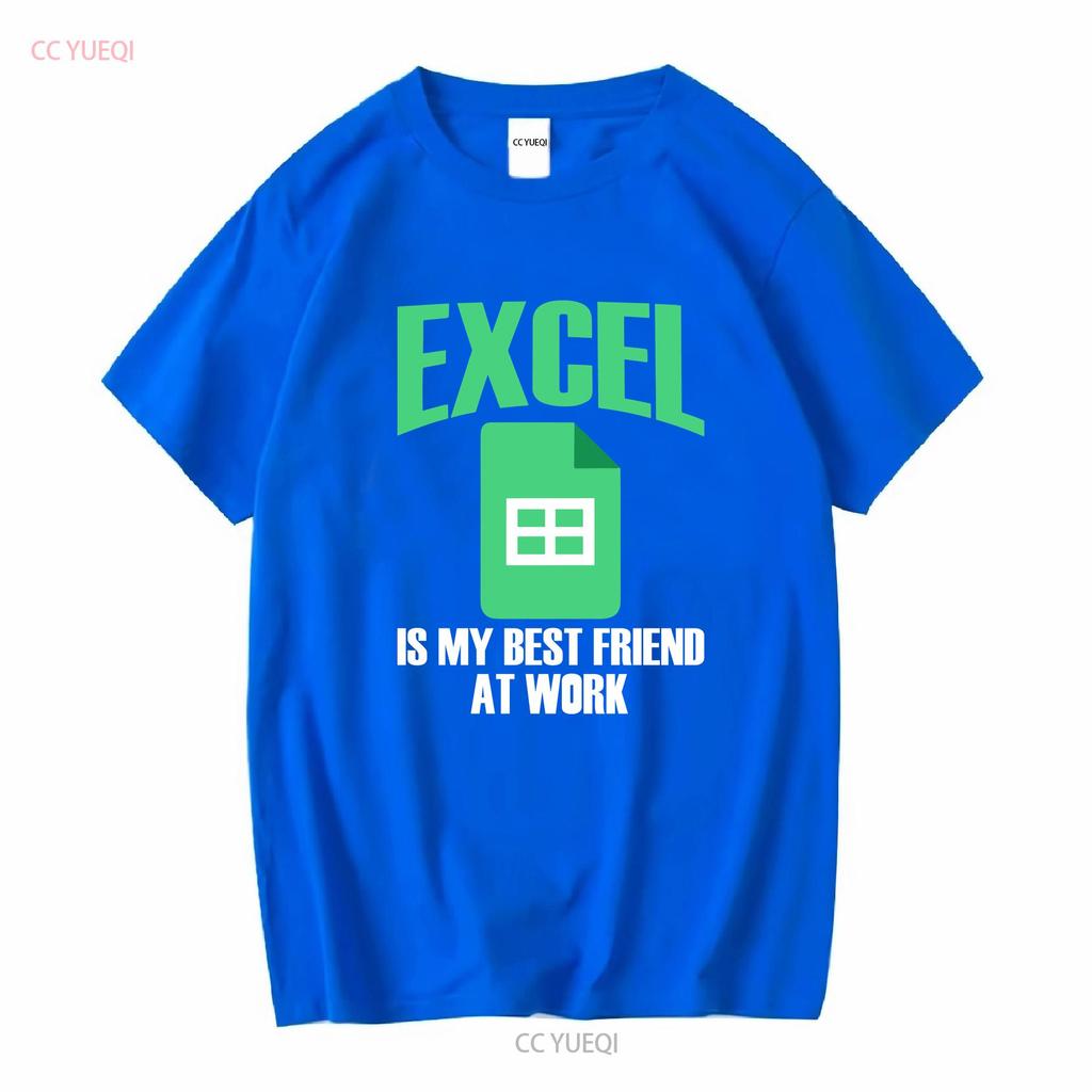 Excel My Best Friend At Work T Shirt Vintage Washed Comfortable Top For Everyday Wear Stretched Versatile Breathable Graphic