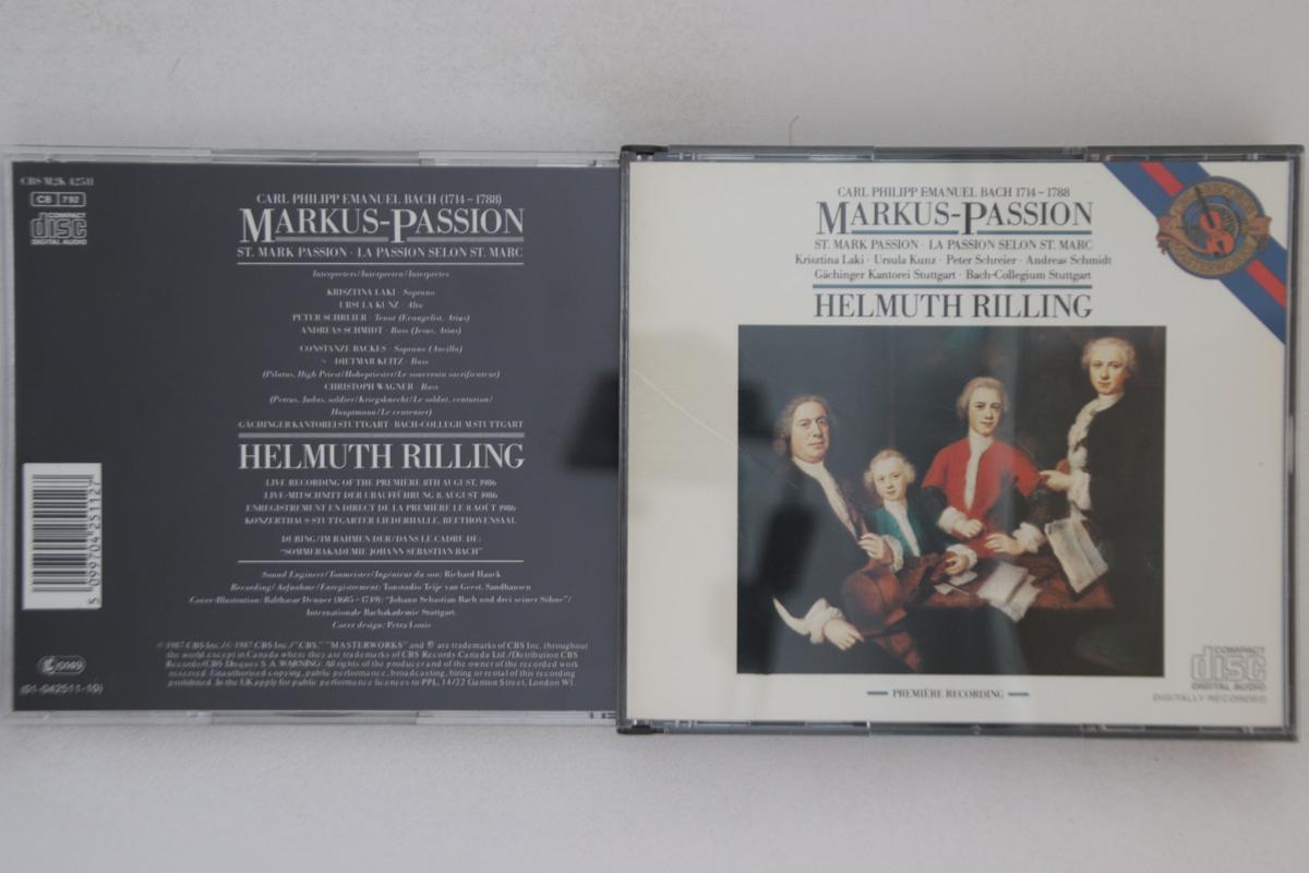 

CD HELMUTH RILLING - Markus Passion M2K42511 CBS Non Japan Classical Used