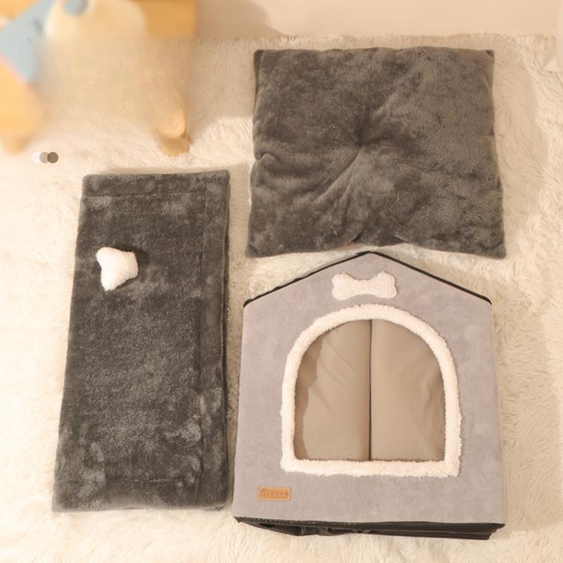 Poate dezasambla și spăla animalele de companie Casă gri Canisă pentru câini Pat pentru câini Canisă pentru animale de companie Four Seasons Cort universal pentru pisici Casă pentru câini Pat pentru câini