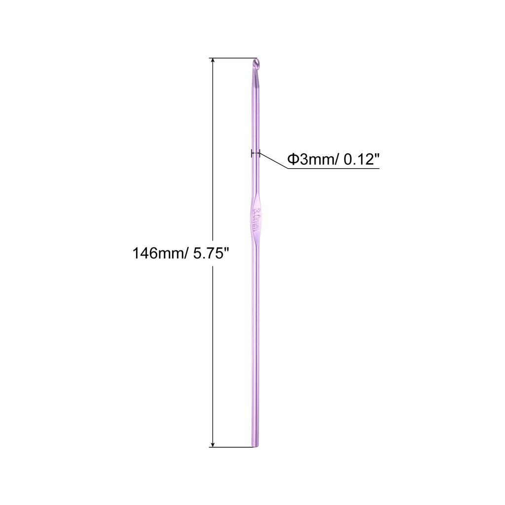 10pcs Aluminum Crochet Hook 2mm-6.5mm Knitting Needles Straight Single Pointed Crochet Hook Setfor DIY Craft Yarn