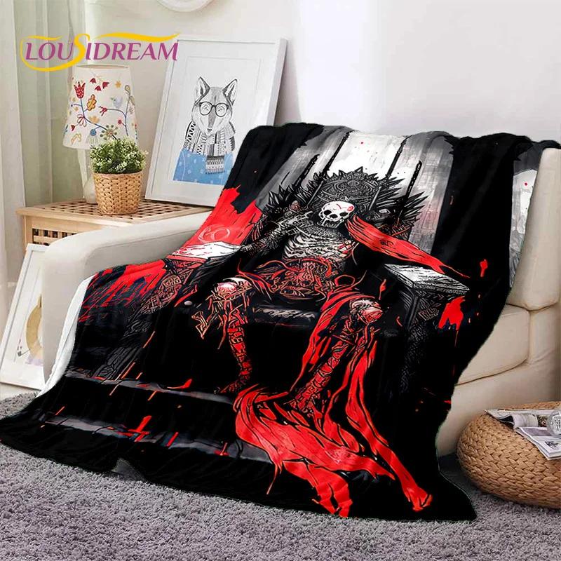 Gothic Horror Monsters Demon Ghost Soft Flannel Blanket for Beds Bedroom Sofa Picnic,Throw Blanket for Cover Outdoor Leisure Nap