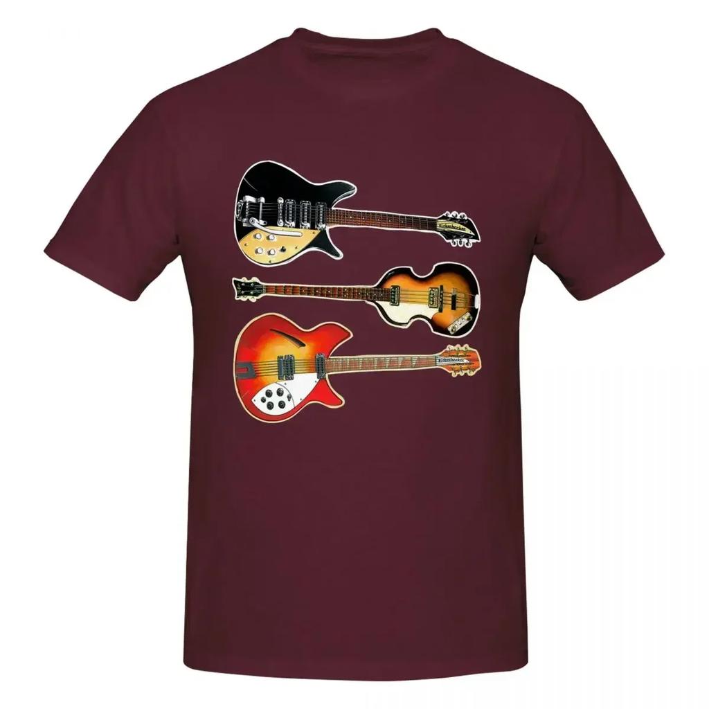 Rickenbacker Guitars And Hofner Bass 100 Cotton Tshirt Unisexs Oversized T Shirts Unisex Round Neck Short Sleeve S6xl