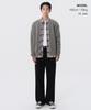Musinsa Standard Relaxed Ribbed Round Neck Cardigan [Melange Light Gray]
