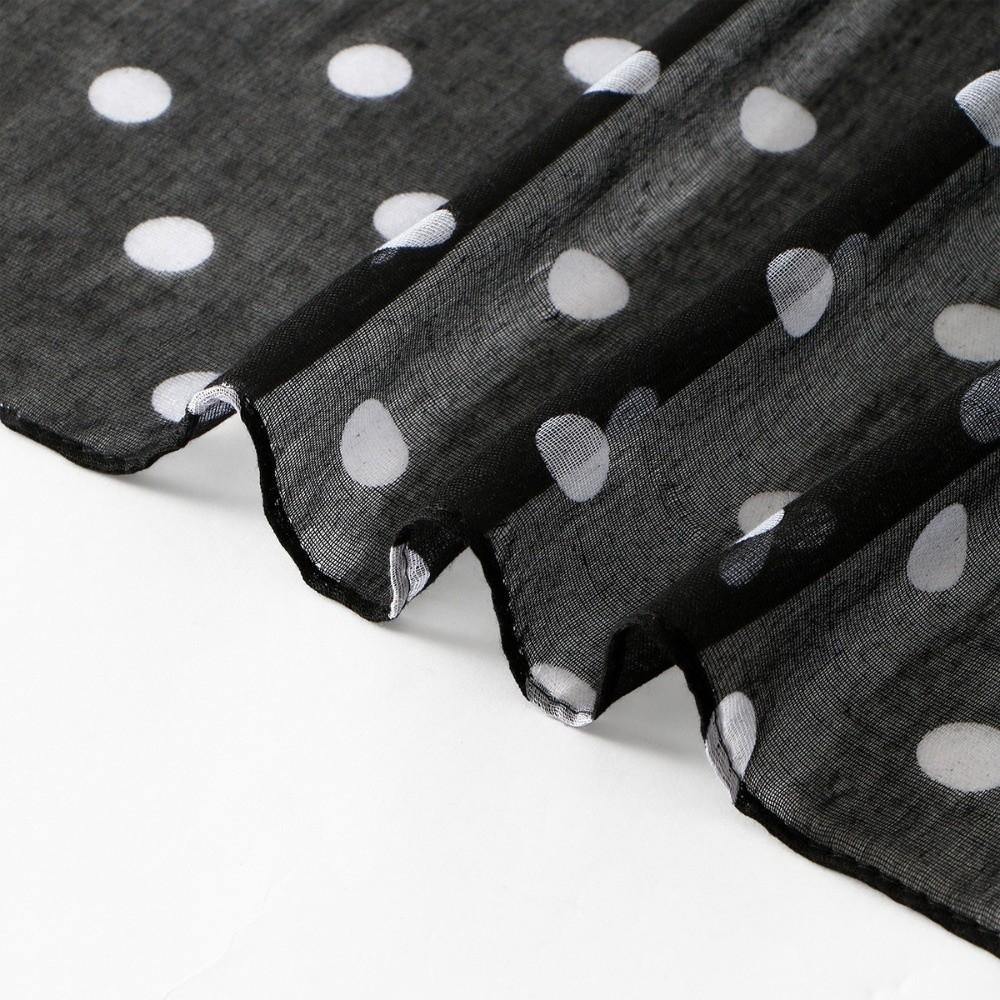 Versatile Cotton Long Scarf Breathable Classic Pattern Headscarf New Style Polka Dot Shawl Travel