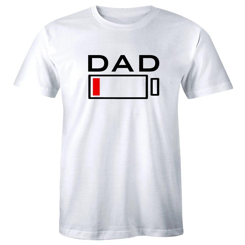

Tired Dad with Low Battery One Bar Left Funny Father s Day Gift Men s T-Shirt 3XL