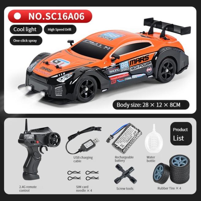 YQA4 AE86 1: 16 Racing Drift CAR with Remote Control Toys RC Car Drift High-Speed Race Spray 4WD 2.4G Electric Sports Vehicle Gifts