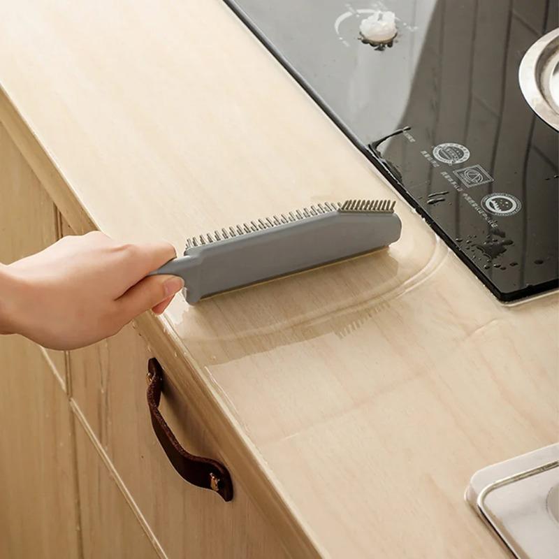 1Pcs 3 In 1 Silicone Gap Cleaning Kitchen Decontamination Brush Cleaning Brush Glass Scraping Dead Spot Floor Brush Cleaning Tool