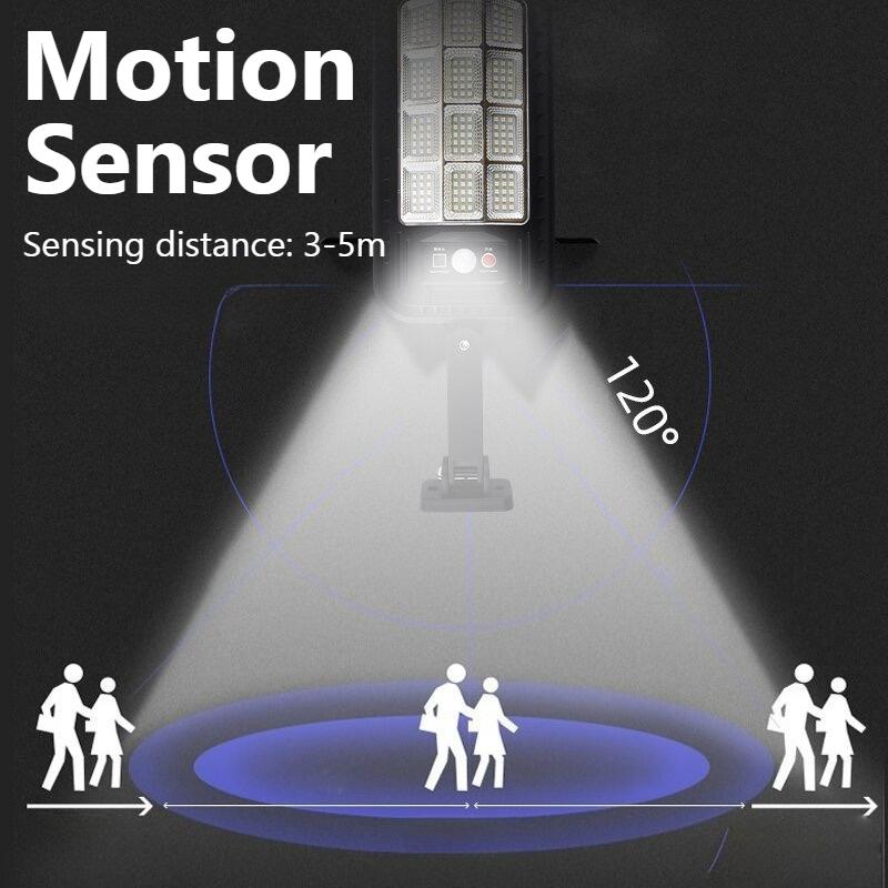 LED Solar Street Light IP65 Waterproof Outdoor Solar Motion Sensor Wall Light Security Lamp for Garden Yard Patio Pathway