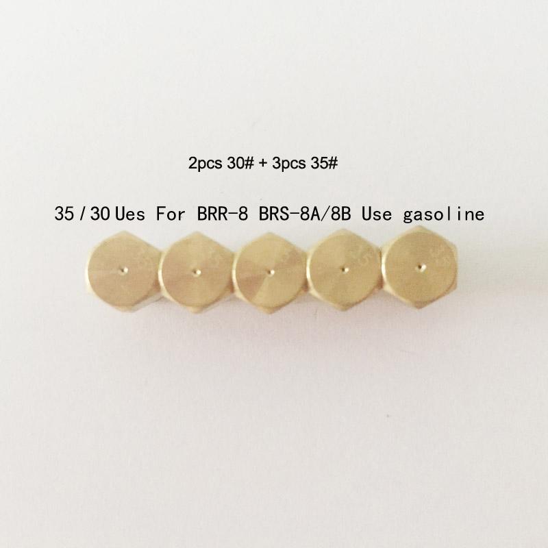 Duză de rezervă BRS 5 bucăți pentru echipament de camping cu aragaz cu ulei BRS-12A BRS-8 30# 33# 35# accesorii pentru aragaz cu gaz