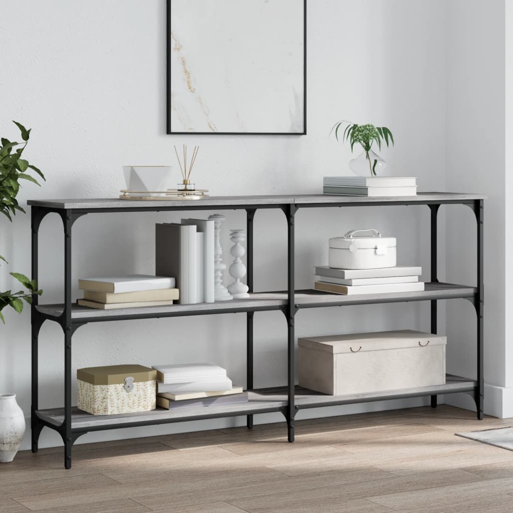 Console Table Grey Sonoma 150x29x75 cm Particleboard