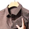 Smooth Anti-pilling Mulberry Silk Men's Long-sleeved Shirt Spring and Autumn New Striped Shirt No Ironing