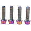 4 piezas M5*18mm Pernos Cónicos de Aleación de Titanio para Bicicleta Tornillos Fijos para Potencia de Bicicleta de Montaña