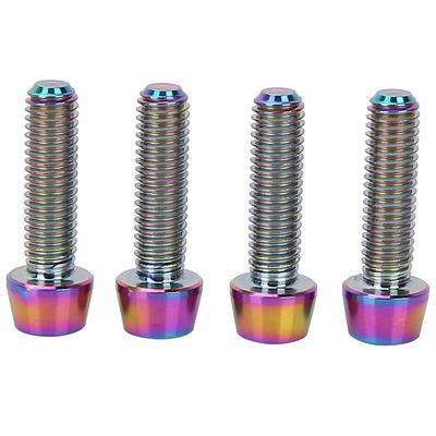 4 stk M5*18mm Sykkel Titanlegering Koniske Bolter Terrengsykkel Stem Fikseringsskruer