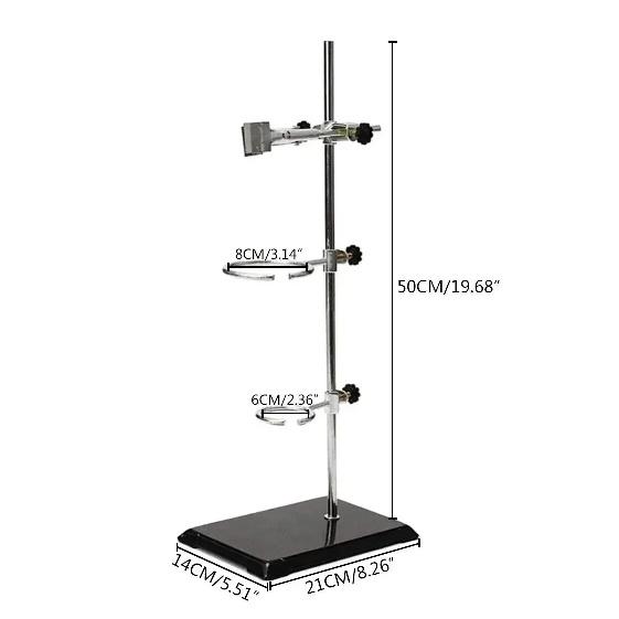 

Lab Iron Stand Flask Condenser Clamp Ring Rack Set Support Holder Chemistry чёрный