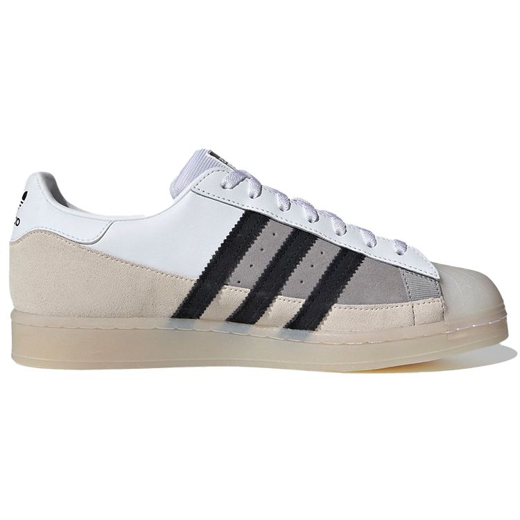 Adidas Superstar Hvite Lys Grafittgrå Unisex Sneakers Skyhvite Kjerne-Svarte FX5565