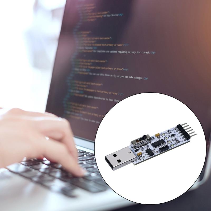 MultiLevel USB To TTL Serial Adapter Module 4Voltage Output 5V 3.3V 2.5V 1.8V Universal Compatibility Compactly Design