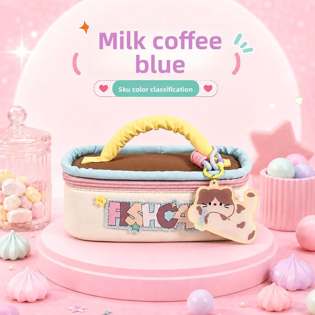 Minimalist Handheld Pencil Case With Soft Polyester Fabric For School And Art Students