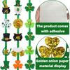 Shamrock Whimsical Irish Banner With Gold Coin Hat For Vibrant Decor Celebration