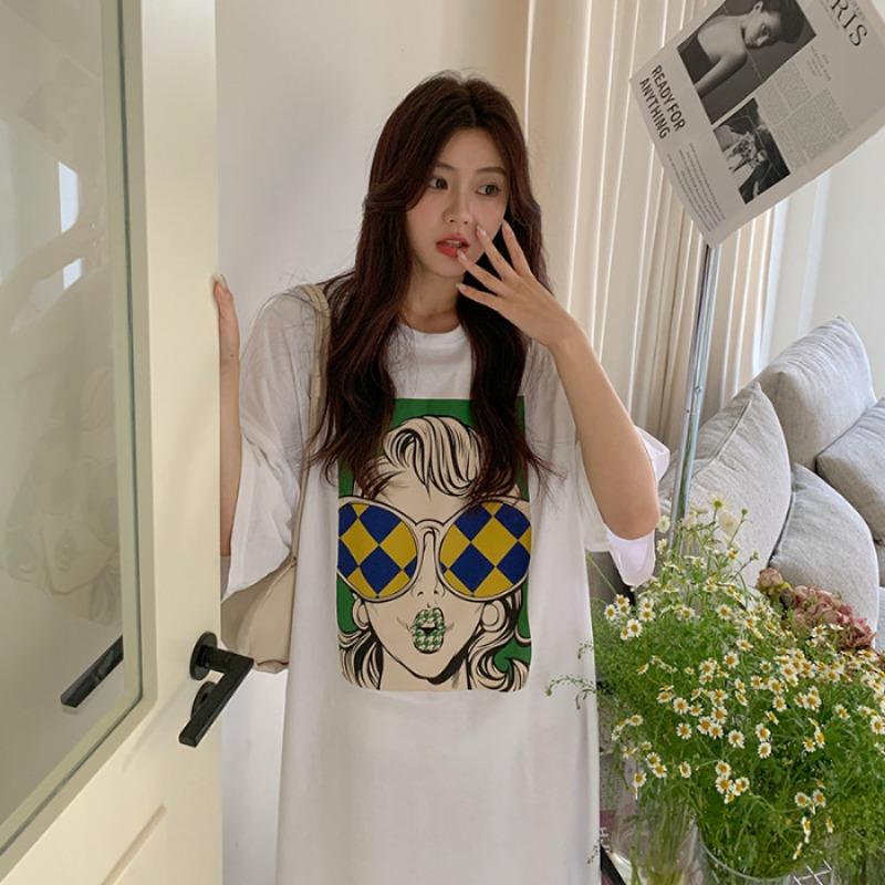 

Женское платье-футболка, летнее свободное повседневное платье выше колена с коротким рукавом, платье больших размеров 2XL белый