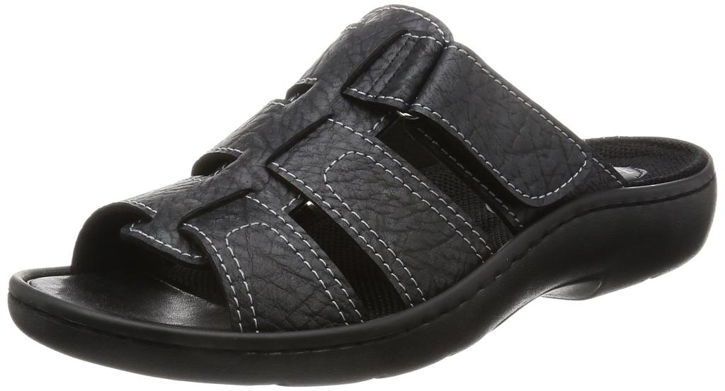 Pansy Office Size FP9045 Men's Sandals, Black, L,