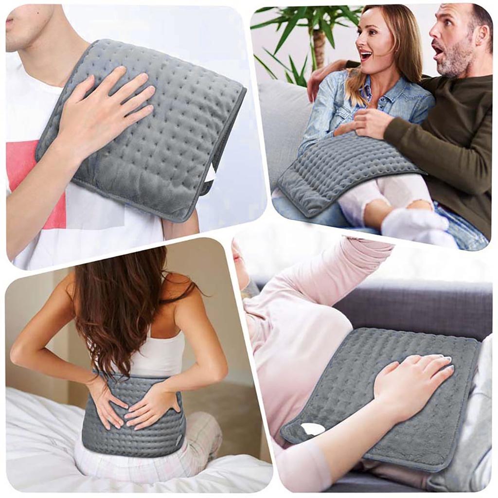 75W 9 Level Microplush Electric Therapy Heating Pad Electric Blanket for Abdomen Waist Back Pain Relief Winter Warmer 60x30cm