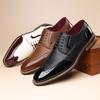 Hot-selling business leather shoes men's high-end versatile comfortable breathable men's shoes trendy pointed leather shoes