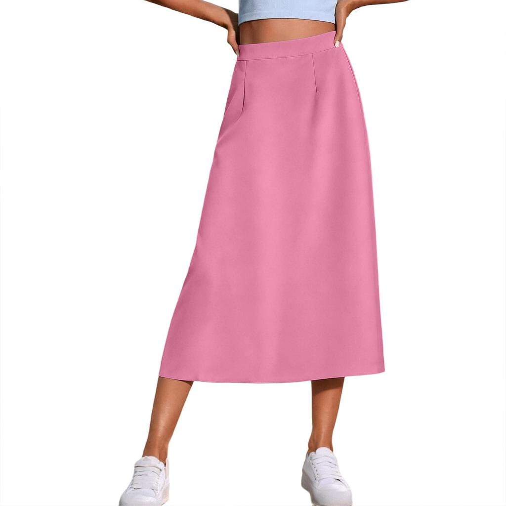 Modischer Damen-Freizeitrock mit hoher Taille - Farbe A-Linie