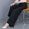 Casual Black Wide Leg Pants for Women Summer Clothes Plus Size High Waist Woman Trousers