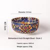 Bohemian Porcelain Dinner Plates Bowls Set Kitchen Tableware Cross-border Export Ceramic Plate Plate Sets Ceramic Plate