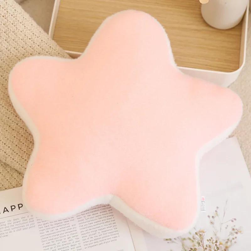 Natural Plush Pillow Stuffed Soft Shooting Star Heart Flower Rainbow Cloud Moon Crown Decor Sofa Chair Cushion Kids Gift