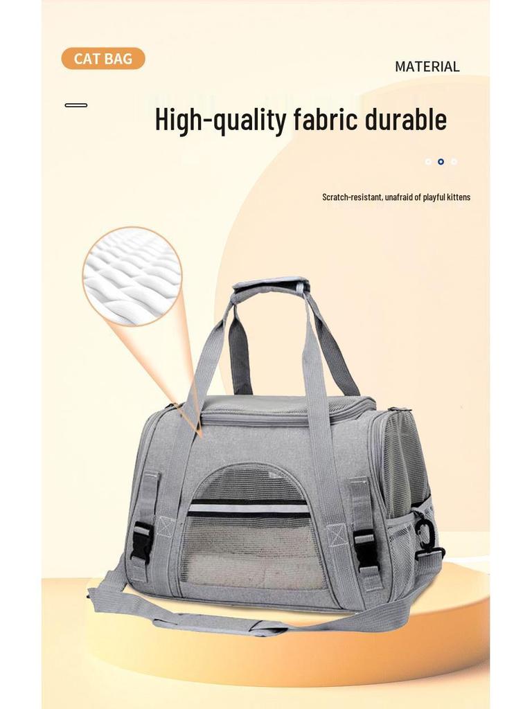 Skládací prodyšná přepravka pro domácí mazlíčky: Velkokapacitní, přenosná taška pro malé kočky - Ideální pro venkovní a cestování autem