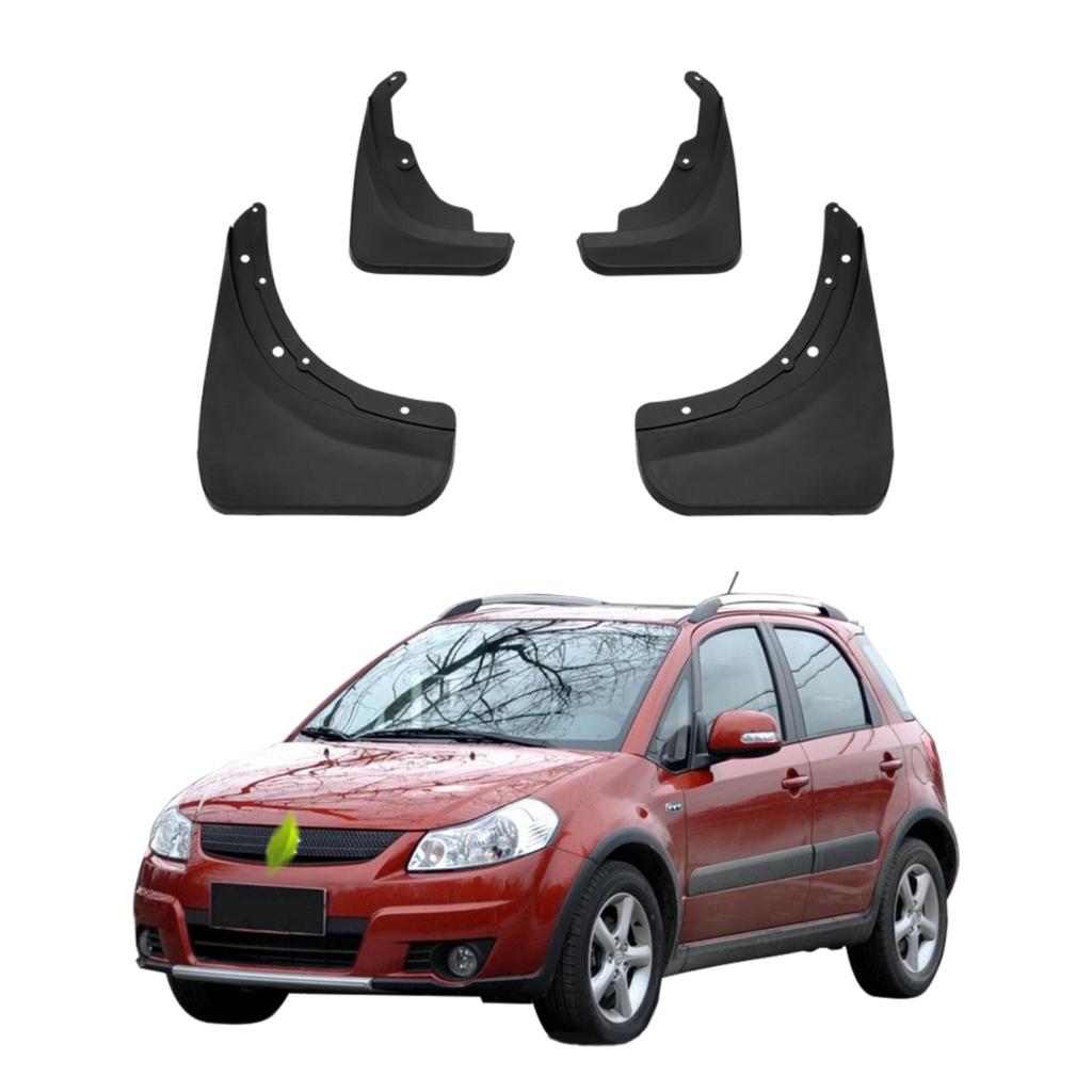 4PCS Car Mud Flaps Splash Guards Mudguards Car Mud Flaps Compatible with Suzuki SX4 2007 2008 2009 2010 2011 2012 2013