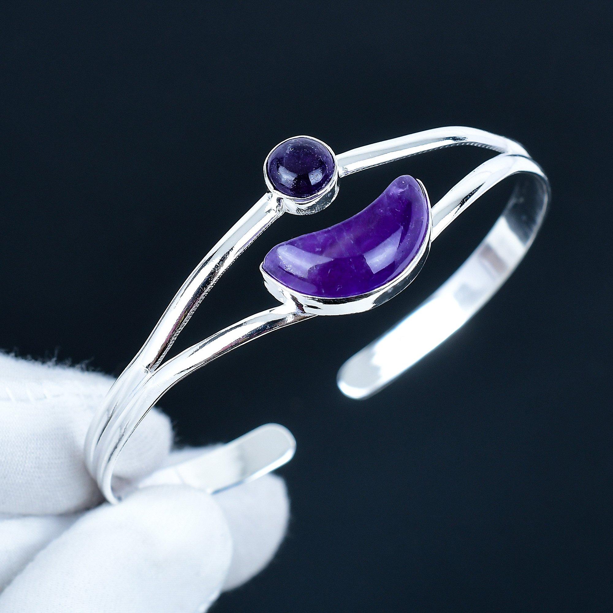 

Голубой Солнечный Камень Драгоценный Камень Ручной Работы Манжета Браслет 925 Стерлинговое Серебро Манжета Браслет, Аметистовый Браслет для Жены, Унисекс Браслет, Подарок для Вечеринки 7 синий