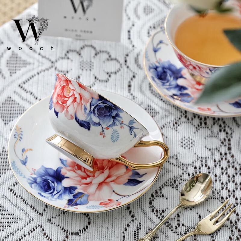 WOOCH English Afternoon Tea Luxury Couple Teacup and Saucer Gift Set