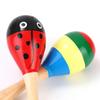 20cm Wooden Baby Grasping Maraca: Educational Sound Toy & Hand-Shaking Instrument for Grasping Training.