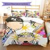 Charlie und Lola Muster Bettwäsche Steppbett Set Bettbezug Kissenbezug Heimdekoration Geburtstagsgeschenk (1 Bettbezug + 2 Kissenbezüge, ohne Füllung)