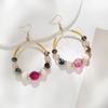 New fashion personalized color beaded earrings femininity high-end earrings European and American earrings
