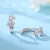 S925 Sterling Silver Purple Zircon Pet Paw Print Earrings Hoop Earrings Women Jewelry Original Trendy Anniversary Gifts