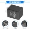 VekAuto Relay Electronic LED Flasher Relay Fix 5 Pin EP27 Turn Signal Flasher Universal Car Durable Plastic Black
