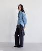 THEELO Strap Detail Denim Blouse (Light Denim)