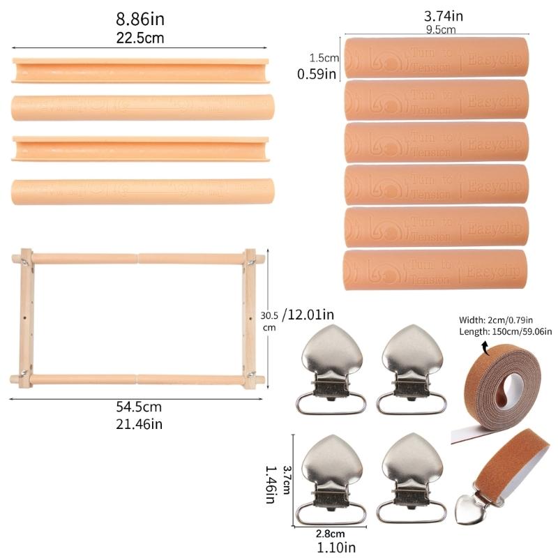 Portable Stitching Frame With Plastic and Metal Fabric Clamp Adjustable Embroidery Clip On Frame For Needlework Craft