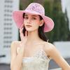 Hollow Big Brim Jazz Hat British Retro Cowboy Straw Hat Summer Vacation Beach Hats