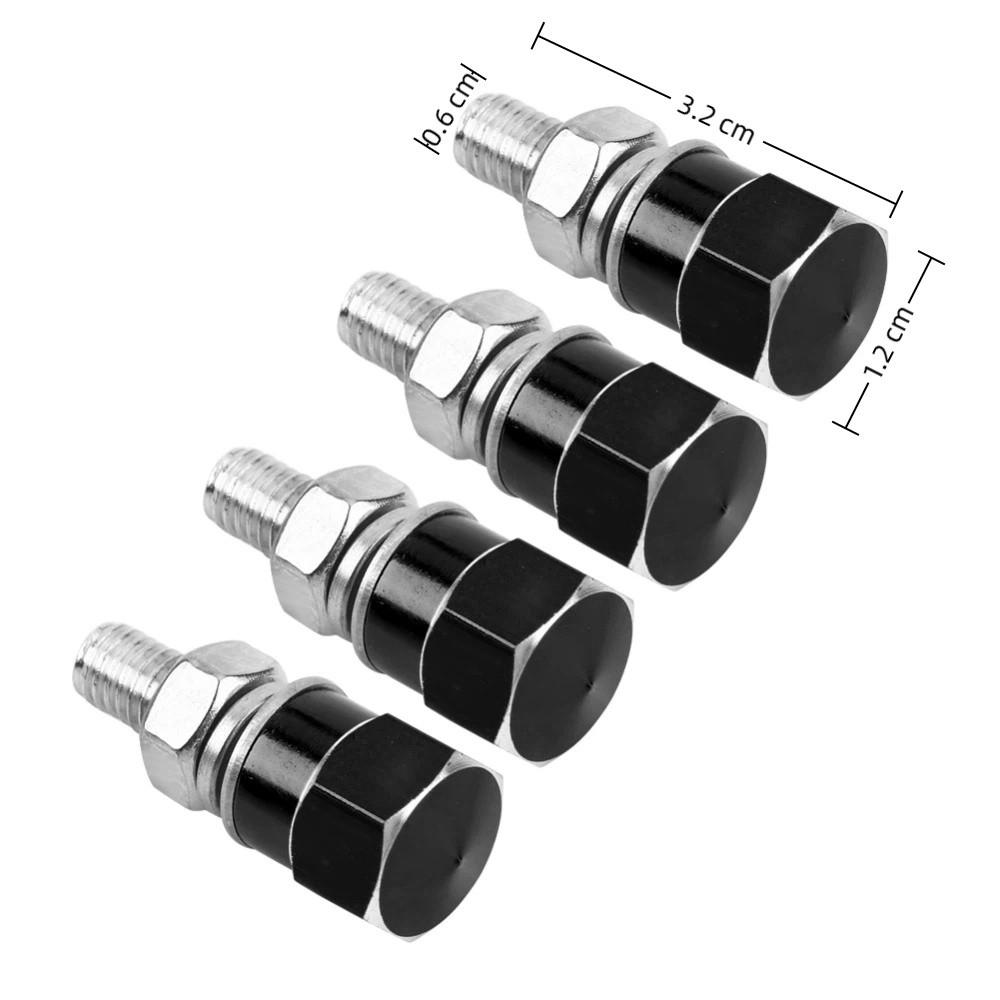 4PCS Aluminum Alloy License Plate Bolts Universal Frame Bolts Mount Screws Car Plate Installation
