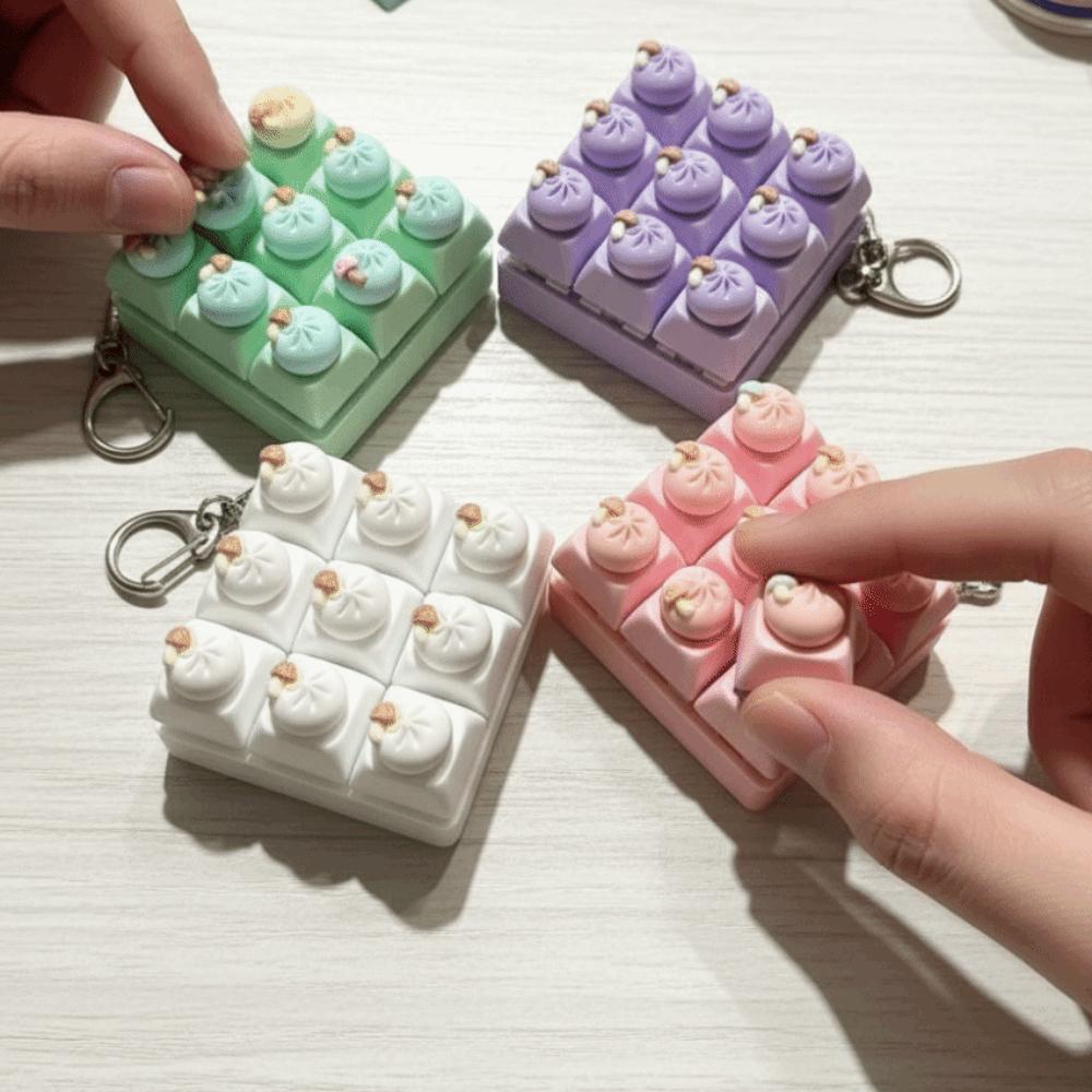 9 Button Keyboard Fidget Toy Dumpling Mini Keyboard Keychain Accessories Gift