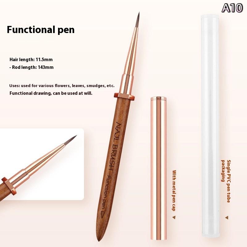 Sandelholz Nagellack Pinsel Ständer Design Malen Nageldesign Stift Detailpinsel Zeichenwerkzeug Maniküre Stift