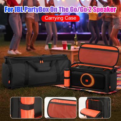 Portable Speaker Carry Tote Bag Shockproof Protective Bag with Shoulder Strap Compatible for JBL PartyBox On The Go 2 Speaker