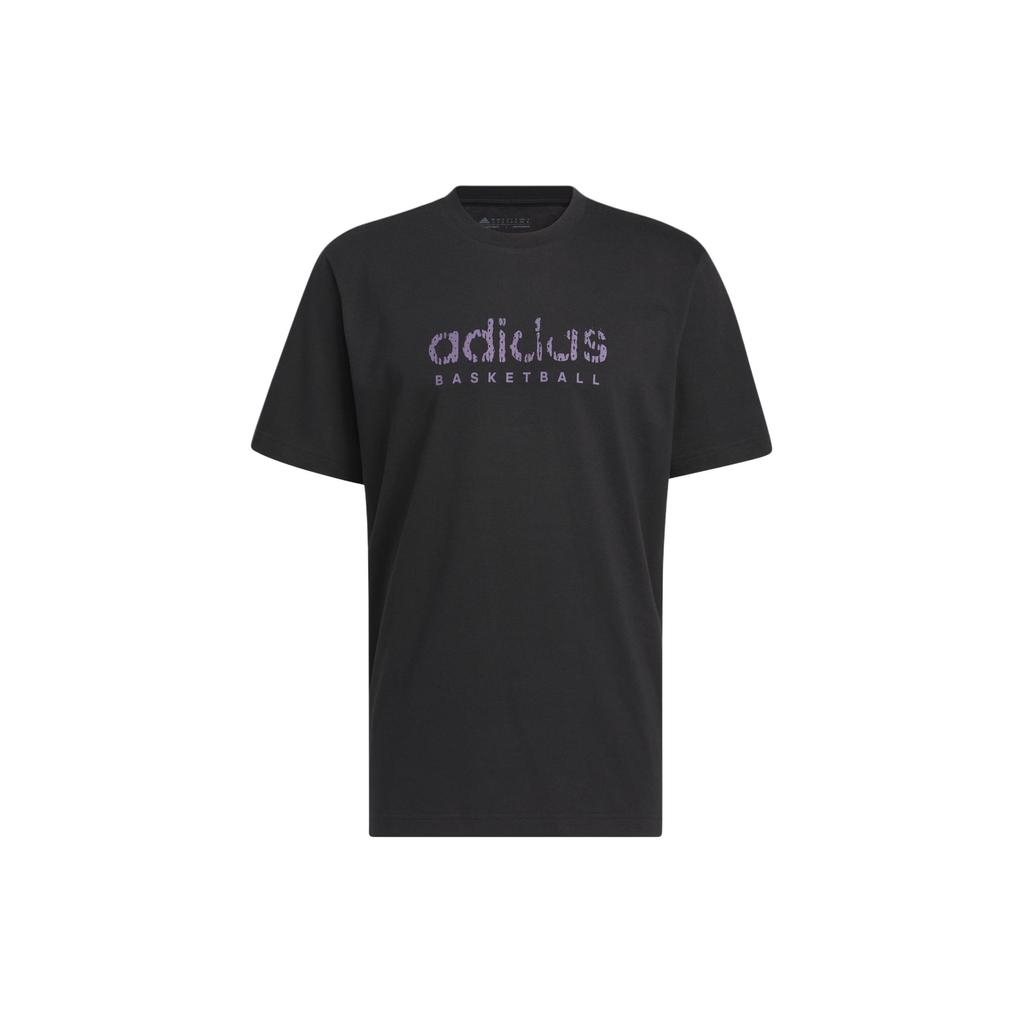 Adidas City Foundation Graphic Tee With Letter Logo Print Men Tops Black IM8514
