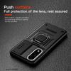 KEYSION Shockproof Case for OnePlus Nord 5 5G Slide Camera Lens Protection Metal Ring Stand Phone Cover for One Plus 1+ Nord 5